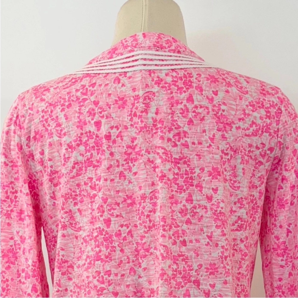 Lilly Pulitzer Kaia Knit Tunic Pink “Invest A Gator”Floral print Cotton EUC M - Picture 5 of 8